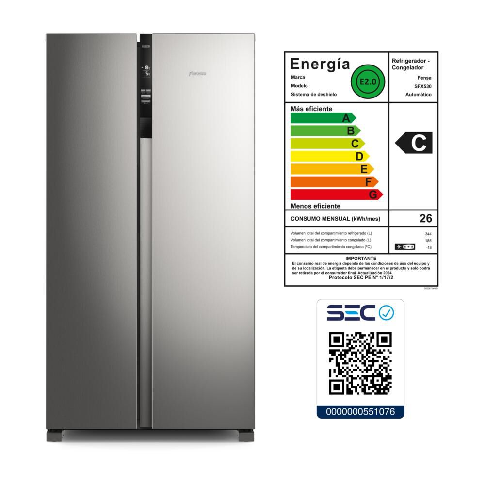 Refrigerador Side By Side Fensa SFX530 / No Frost / 529 Litros / C image number 9.0